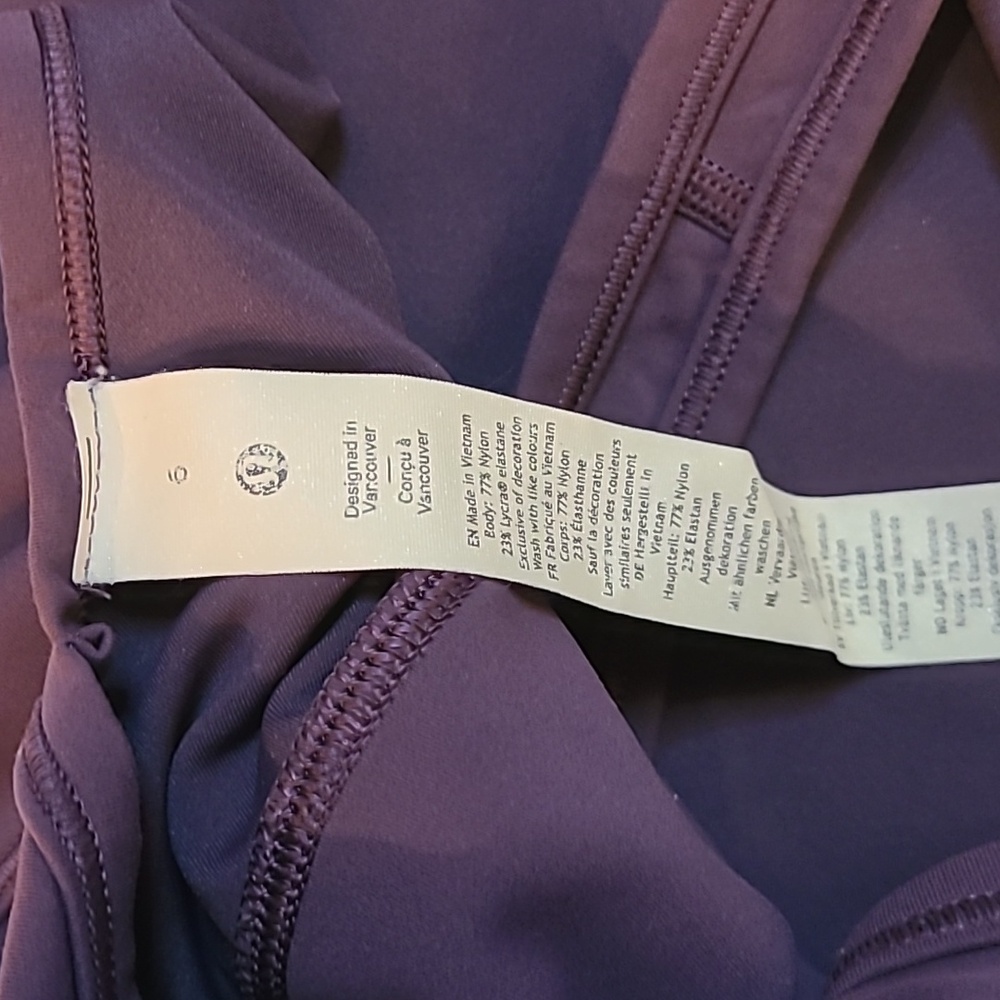 #138 Lululemon Power Pivot  Tank Size 6 t1135 - Picture 6 of 6